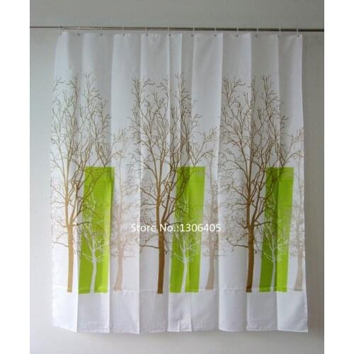 New Shower Curtain Tree Design Waterproof Polyesterparis Bath Cortinas Para Banheiro Ducha Free Shipping Hot Sale