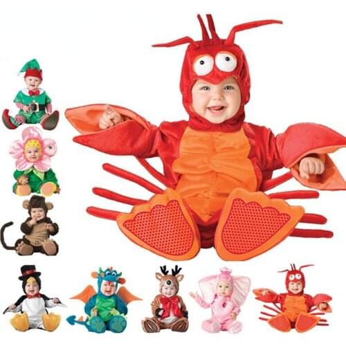 New Arrival High Quality Baby Boys Girls Halloween Dinosaur Costume Romper Kids Clothing Set Toddler Co-splay Triceratops