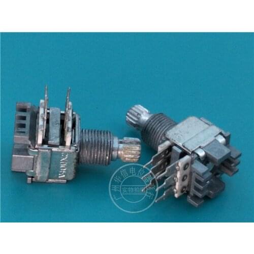 Original new 100% import RM12203 ceramic dual potentiometer 3W 40R 180 degrees handle 15MM plum blossom shaft (SWITCH)