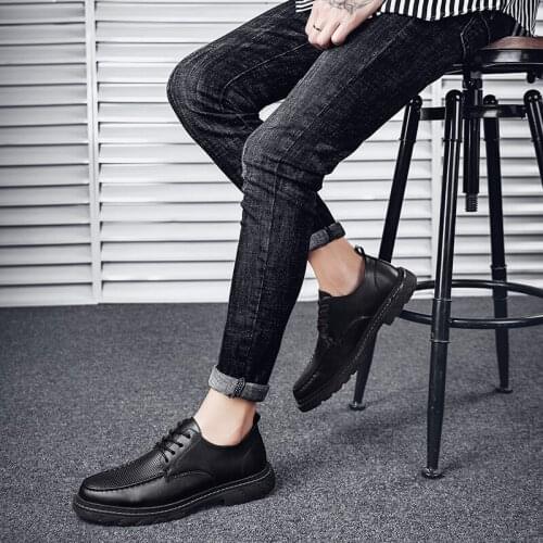 Casual Shoes Casual Fashion Shoes Man 2020 New Men Breathable Zapatos De Hombre Flat Leisure Comfortable Mens Leather Causal