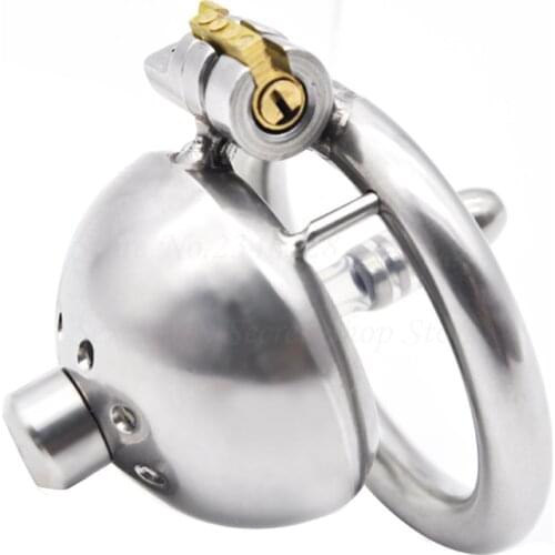 304 Stainless Steel Chastity Belt Super Short Male Chastity Device Adult Game Cock Cage With Urethral Catheter Sex Toys For Men