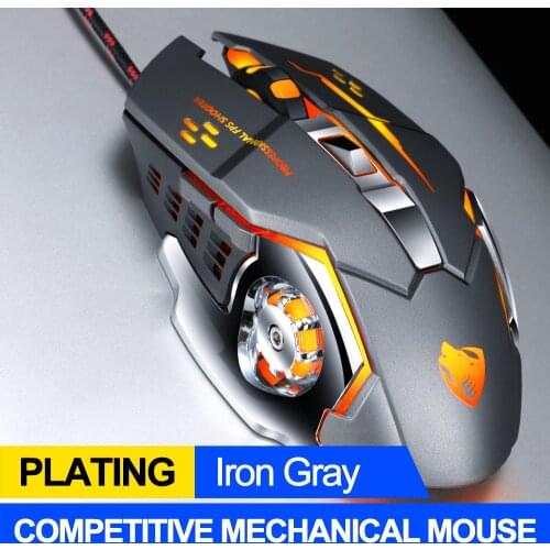 Wired Gaming Mouse 6 Button LED 6400DPI USB Computer Mouse Gamer Mice Silent Mause With Backlight For PC Laptop Ergonomic