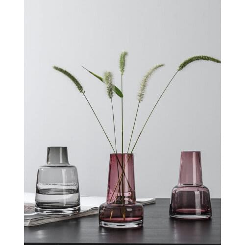 Nordic Glass Vase Terrarium Creative Lighthouse Small Flower Pot Bottle Hydroponic Systems Cute Room Home Decoration Accessories