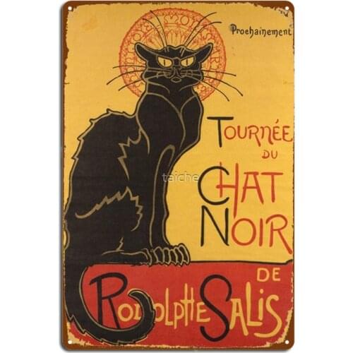 Soon, The Black Cat Tours By Rodolphe Salis Metal Signs Cinema Kitchen Mural Retro Wall Plaque Tin sign Posters