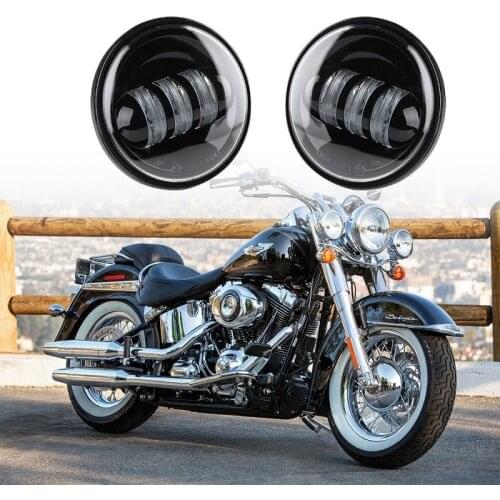 4-1/2" 4.5 Inch LED Fog Lights Projector Auxiliary Moto Headlight Motorcycle Passing Fog Light Lamp For Harley