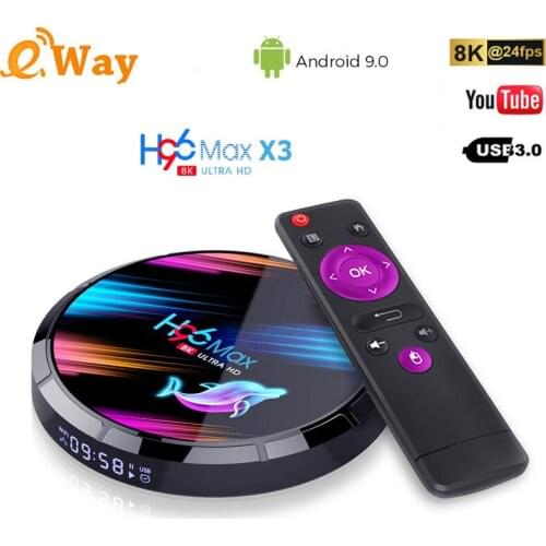 Android 9.0 H96 MAX X3 1000M USB3.0 Smart TV Box Amlogic S905X3 8K 4GB 128GB 2.4G&5G Wifi Media Player Andriod TV Set Top Box