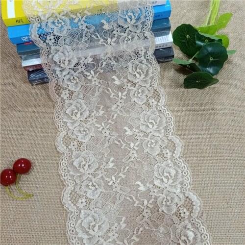 E1008 18.5cm wide elastic color high quality lace lace ribbon mesh soft thin lace trim for crafts decoration Diy