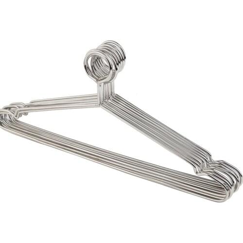 Anti-theft Stainless Steel Clothes Hanger With Security Hook Metal Clothing Hanger for Hotel Used Closet Organizer