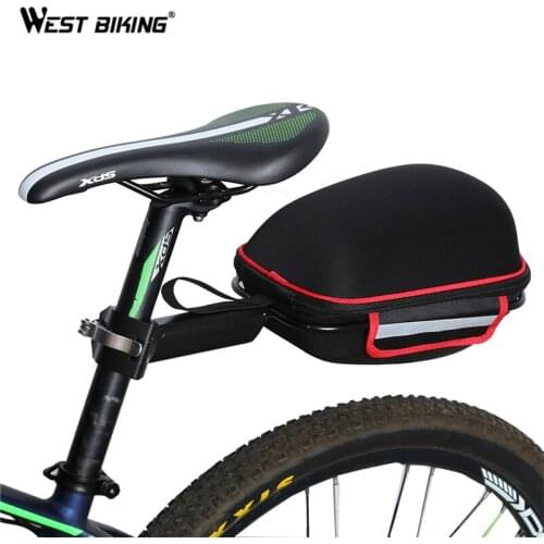 WEST BIKING Cycling Bag Bike Rear Bag Reflective Waterproof Rain Cover Mountain Bike Cycling Tail Extending Saddle Bicycle Bag