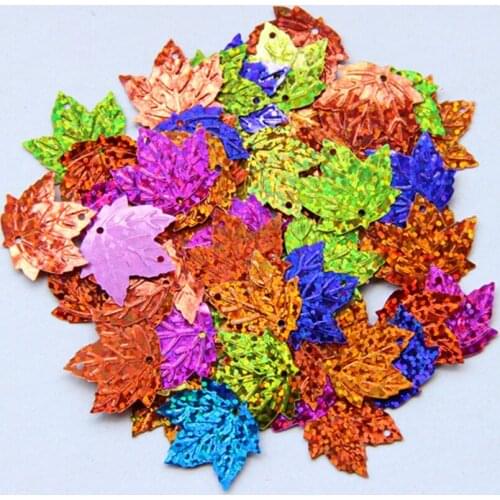 22mm Maple Leaf shape Sequin DIY clothing accessories dance clothes belly dance sequined