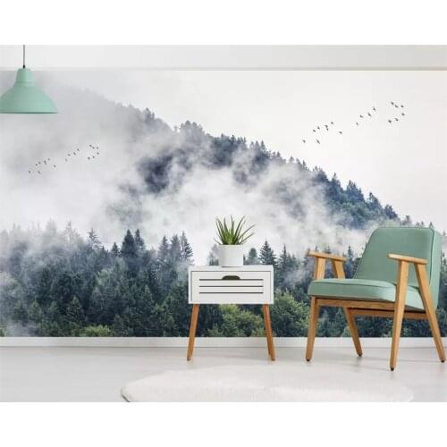 Beibehang Custom Mural Wallpaper Green plant forest flying bird mountain Photo wallpaper 3D TV background 3d wallpaper tapety