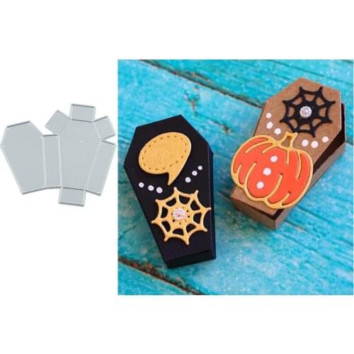 DiyArts Foldable 3D Box Scrapbooking Die Cuts Halloween Tombstone metal cutting knife mold craft stencil templates photo album