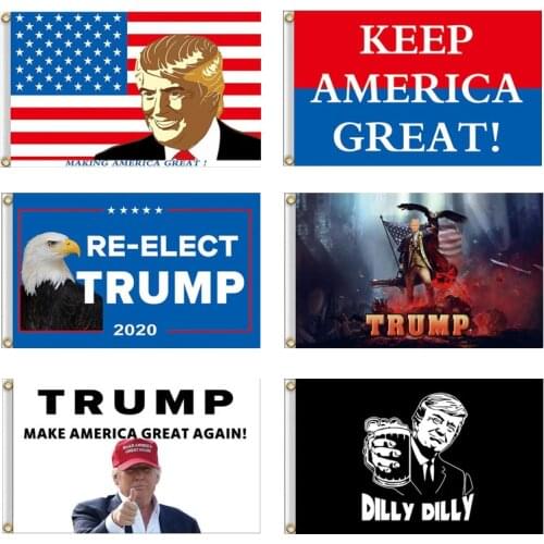 90x150cm TRUMP 2020 Make America Great Again Flag Re-elect Trump Flag Decorative Flags And Banners Polyester Flying Banner
