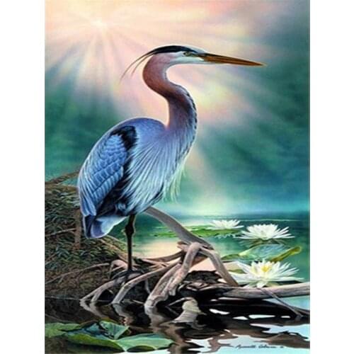 5D Diy Diamond Painting Seabed Dolphin Snow Mountain Wolf Wild Crane Diamond Embroidery Animal Cross Stitch Home Decoration