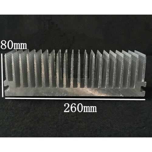 Aluminum heat sink electronic heat sink width 260mm,high 80mm arbitrary length 260*80*300/400/500mm Module PCB Cooler Heatsink