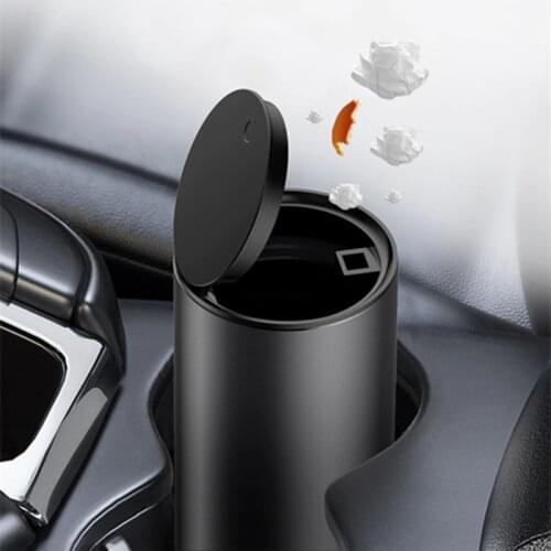 Car Trash Bin Organizer Alloy Garbage Can Holder Car Rubbish Basket Bin Storage Bucket Holder Trash Bin And Garbage Bag
