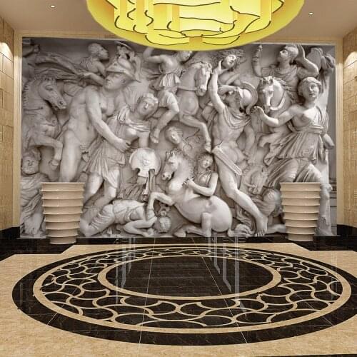 Large Custom European Roman Carve Statue 5D Papel Mural 3d Wall Photo Mural Wallpaper for Office 3d Wall Murals wall paper