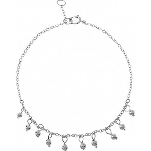 DARK DIAMOND-Ten Balls bracelet in 925 rhodium plated sterling silver. Jewel atioxido. Adjustable