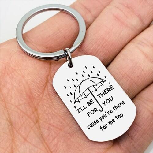 Metal Couple Keychain I'Ll Be There For You Keychain Set Friends Tv Show Inspiration Keychain Gift For Bff Boyfriend