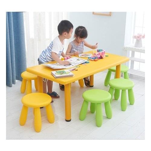 Children Furniture Sets 1 desk+4 stools sets plastic kids Furniture sets kids stools and study table sets minimalist 120*60*50cm
