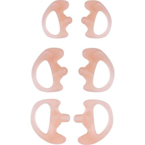 Two-Way Radio Air Acoustic Coil Tube Audio Kits (3 Pair-Samll,Medium,Large)