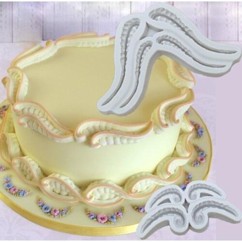 Scrolls Molds Fondant Cake Decorating Tools Silicone Molds Sugarcraft Chocolate Baking Tools for Cakes Gumpaste Form