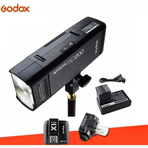 Godox AD200 TTL 2.4G HSS 1/8000s Pocket Flash Light Double Head 200Ws with 2900mAh Lithium Battery Strobe Flash for SONY
