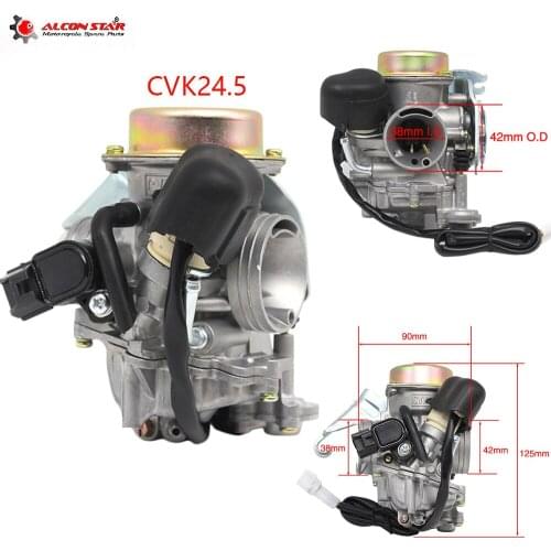 Alconstar Motorcycle CVK24.5mm Carburetor Good Guality Carb Electronic Choke For GY6 100 125 150CC Scooter ATV Quads 24.5mm