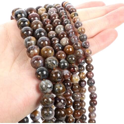 2021 New High Quality 6/8/10mm Natural Stone Beads For Jewelry Making DIY Round Pietersite Stone Bead Bracelet Necklace Handmade