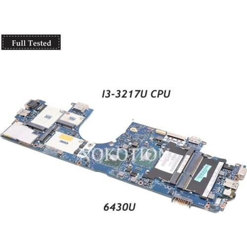 NOKOTION For Dell Latitude 6430U Laptop Motherboard CN-08K51X 08K51X QCZ00 LA-8831P Mainboard I3-3217U CPU DDR3