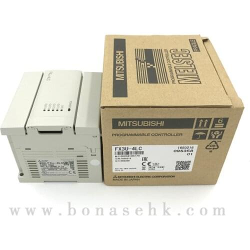 Novo original PLC Módulo FX3U-4AD FX3U-4DA FX3U-64CCL FX3U-4LC FX3U-2HC FX3U-1PG FX3U-1PSU-5V FX3U-16CCL-M