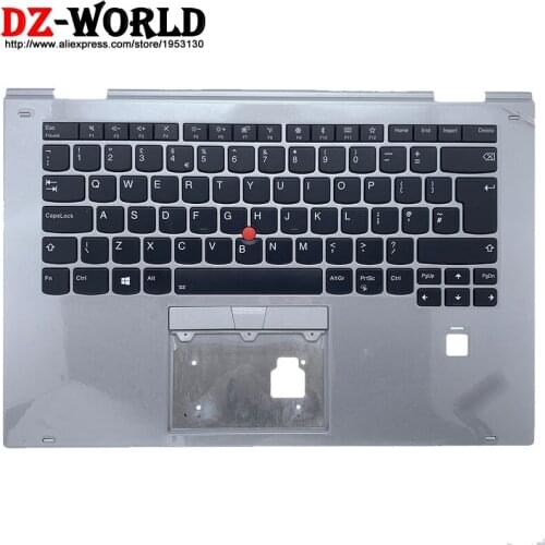 New Shell Upper Case Palmrest with Backlit UK English Keyboard for Lenovo Thinkpad X1 Yoga 2nd Gen Laptop C Cover 01LV039