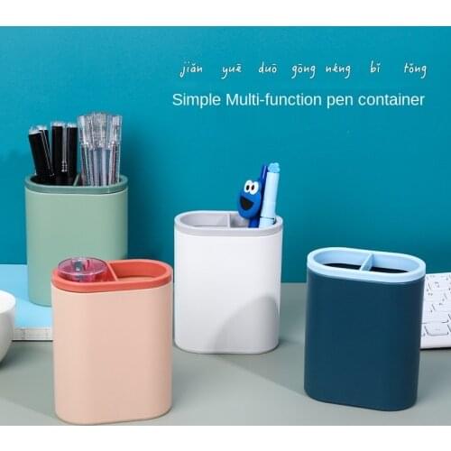 Simple Nordic multi-function Desk Pen Holder Pencil Makeup Storage Box Desktop Organizer Stand Case School Office Stationery