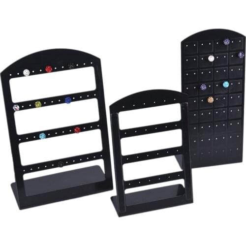 24/48/72 Holes Jewelry Display Stand Organizer Holder Plastic Earring Show Case