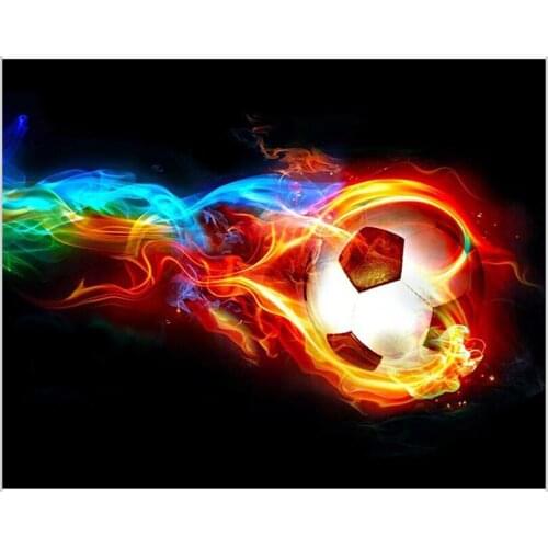 Needlework 5D DIY Diamond Painting Cross stitch Diamond Embroidery Football torch Rhinestone Mosaic picture Craft Decor FZ533