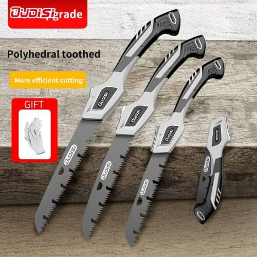OUDISI Multifunctional SK5 Folding Saw MO-V Steel Blade Hand Saw Collapsible Sharp Garden Saw Woodworking Cutting Tools