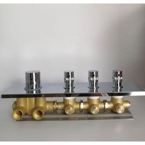 JMKWS Auto-Thermostat Control Bathroom Faucet Accessorise Contemporary Brass Shower Valve 3Way Controller Water Outlet Mixer Tap