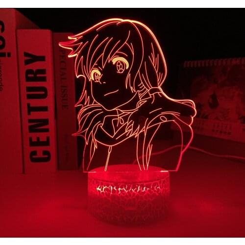 Weathering with You Anime Amano Hina 3D White Base LED Lamp for Child Birthday Gift Nightlight Kids Room Decor Table Lamp