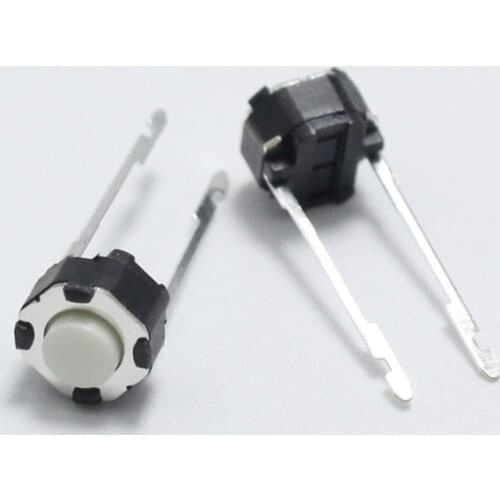 100pcs 6*6*4.3mm / 6*6*5mm 2pin Tactile Tact Push Button Switch 6x6x4.3mm / 6x6x4.3mm 2p Vertical Round Micro Switch