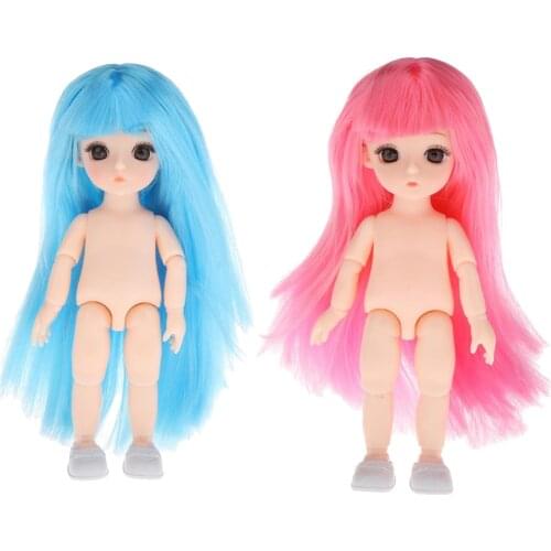 Lovely Fashion 6'' 13 Joints 1/12 BJD Doll Body With Shoes Supplies