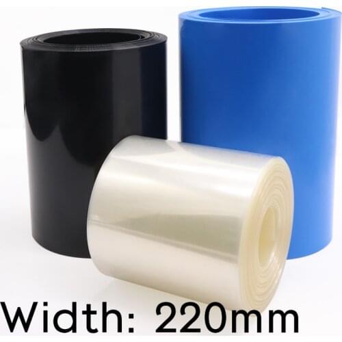 Width 220mm PVC Heat Shrink Tube Dia 140mm Lithium Battery 18650 Pack Insulated Film Wrap Protection Case Pack Wire Cable Sleeve