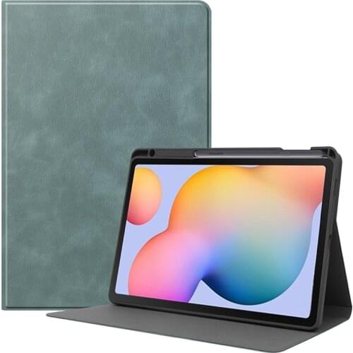 Ultra Slim PU Leather Case with Auto Sleep Wake UP and Pencil Slot for Samsung Galaxy Tab S6 Lite 10.4 P610/P615 Smart Cover+Pen