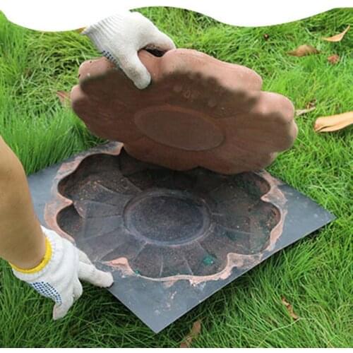 Path Maker DIY Concrete Mold Step Stone Cement Paving Landscape Floor Tile Pavement Mould for Garden Yard Pathway GXMA