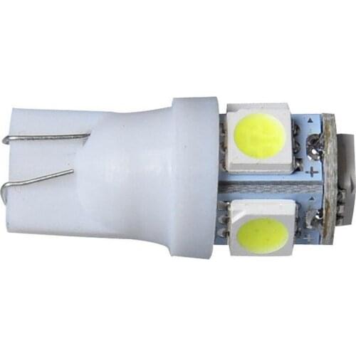 WSFS Hot 100PCS T10 White 168 194 501 W5W 5 SMD LED Car Side Wedge Light Lamp Bulb DC 12V
