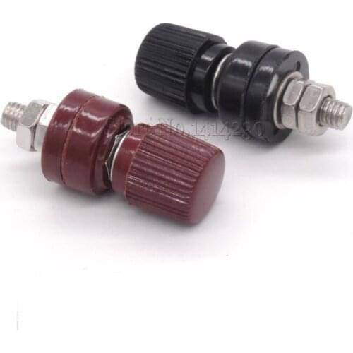 1Pair(=2PCS) 333 Terminal 6mm Screw M6 Power Supply Terminals Binding Post(1PCS Red + 1PCS Black)