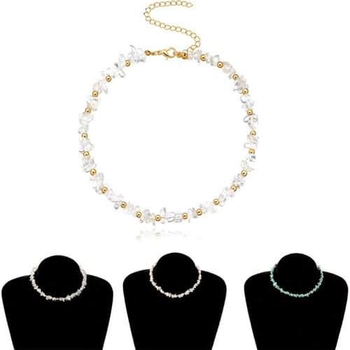 1pc Fashion Strand Necklace Elegant Adjustable Stone Clavicle Necklace Charm Necklace Jewelry Accessories Party Dress Up