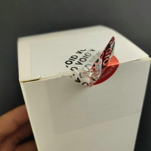 2000Pcs Tamper Evident Warranty Void Sealing Label Sticker For Sealing Box Red Color Round Shape 25mm 1 inch