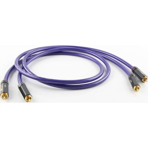 Audiocrast HI-End Silver Plated RCA Cable Hi-end CD Amplifier Interconnect 2RCA to 2RCA Male Audio Cable