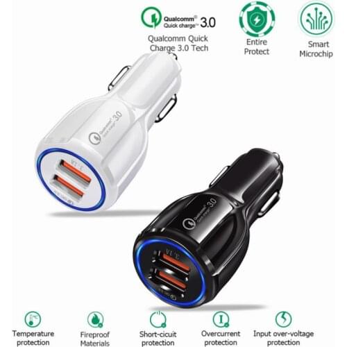 5V 3.1A Dual USB Car Charger Universal Mini Car Quick Charge Car GPS Battery Charger Adapter For IPhone Xiaomi Huawei Samsung