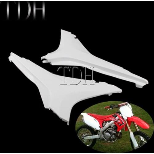 White Air Box Cover Rear Side Panel Left/Right Frame Fairing Guard Air Box Shield for Honda CRF250R 2010-2013 CRF450R 09-12